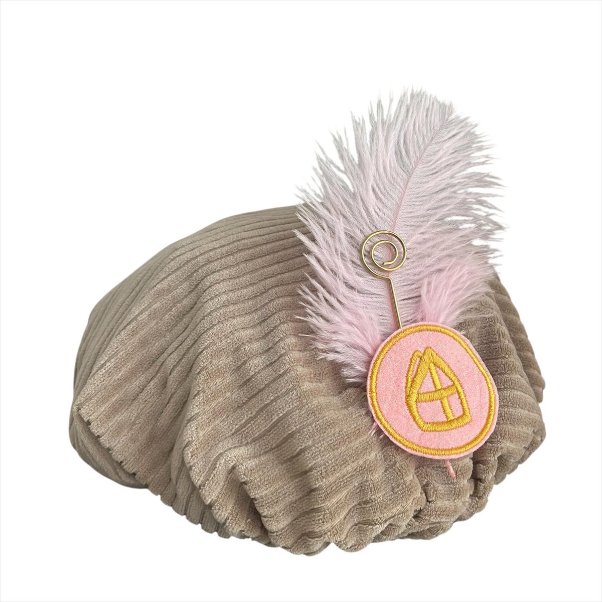 CBL Pietenmuts| handmade | Kind | one size | Sint en Piet | oker geel|